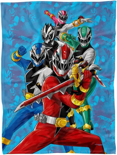 Miniatura 6 de LOGOVISION Power Rangers: Manta de forro polar de Dino Fury, 36 x 58 pulgadas