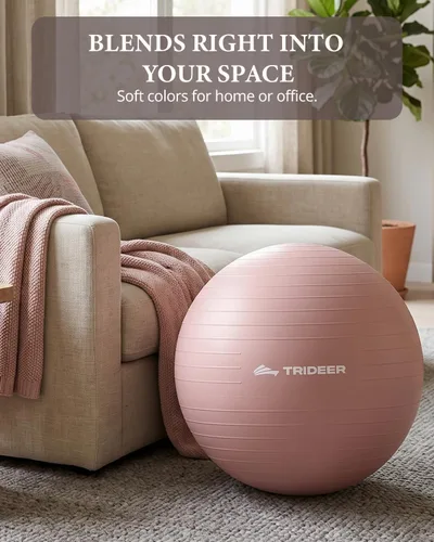Miniatura 7 de Trideer Pelota de Ejercicio de Yoga, Silla de Oficina y Bola de Equilibrio, Bola de Estabilidad para Pilates, Terapia Física, Entrenamiento