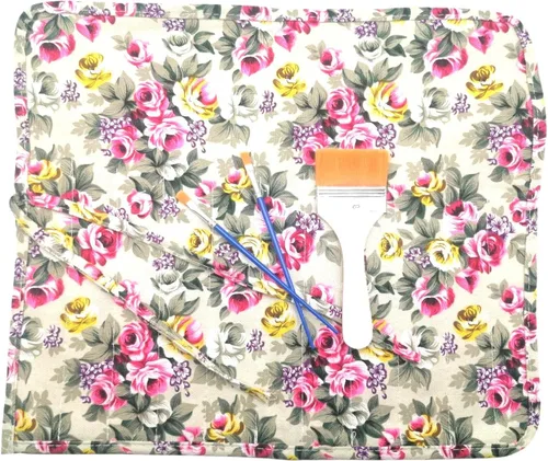 Miniatura 4 de Funny live Soporte para pinceles de pintura, pinceles de pintura para artistas y organizador de almacenamiento, bolsa enrollable, protege los Flower
