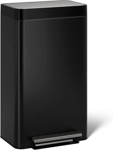 Miniatura 25 de KOHLER K-31315-BST - Bote de basura de dos compartimentos con tapa abierta de 22 litros, acero inoxidable negro