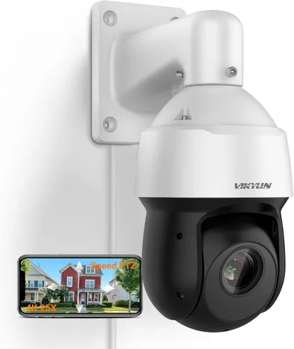 Miniatura 12 de VIKYLIN Cámara de seguridad IP 4K 8MP, DMSS/SmartPss Lite, cúpula Starlight con micrófono incorporado, ranura para tarjeta SD de 256 GB, lente