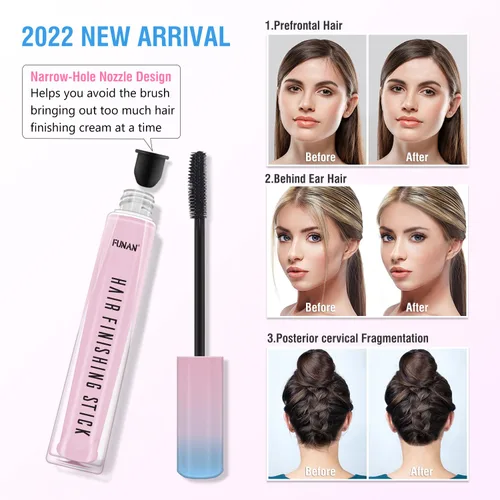 Miniatura 3 de SUOFEIYA Barra de acabado de cabello, 1 paquete, Flyaway Feel Stick Hair, crema de acabado de cabello pequeño roto, no grasa y no pegajosa