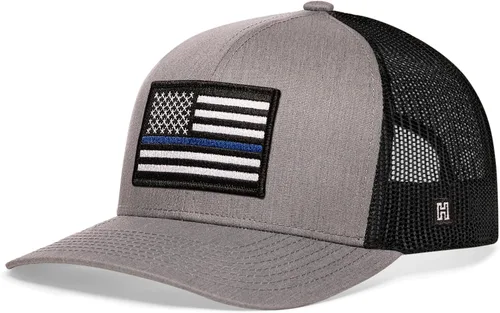 Miniatura 2 de HAKA Sombrero de la bandera estadounidense, sombrero de camionero de Estados Unidos para hombres y mujeres, gorra de béisbol ajustable, malla a