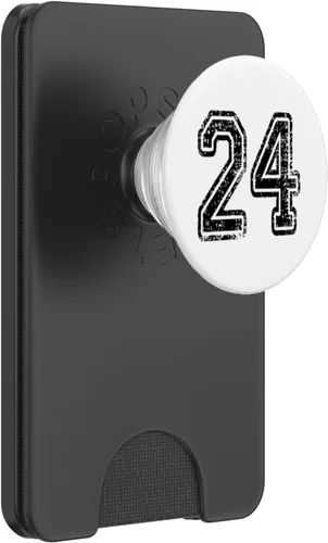Miniatura 8 de PopGrip intercambiable número 24 en negro grungy