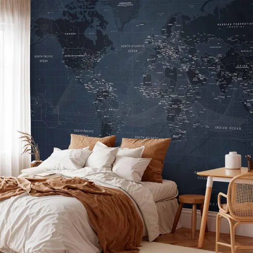 Miniatura 5 de artgeist Mural de Pared Premium Mapa del Mundo 79x55 pulgadas - Papel Tapiz No Tejido XXL Vellón Decoración de Pared Impresión Fotográfica Imagen