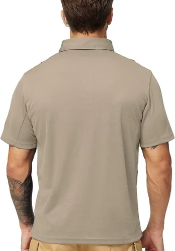 Miniatura 5 de MIER Men's Outdoor Performance Tactical Polo Shirts Short and Long Sleeve, Moisture-Wicking