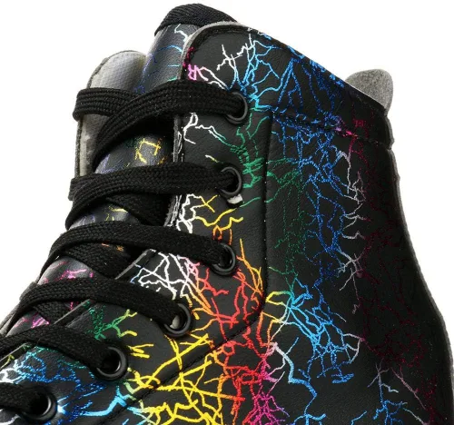 Miniatura 2 de Patines de ruedas para mujeres y hombres, zapatos altos de piel de vacuno, patines clásicos de doble fila, patines de cuatro ruedas para hombres