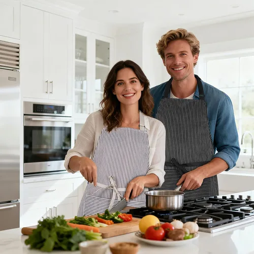 Miniatura 6 de Serrenf Paquete de 2 delantales, delantales de cocina de cocina, delantal ajustable con 2 bolsillos para hombres y mujeres, delantal de chef