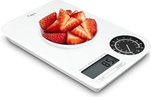 Miniatura 4 de Ozeri ZK18-WB Rev - Báscula digital de cocina con esfera electromecánica de peso, esfera negra
