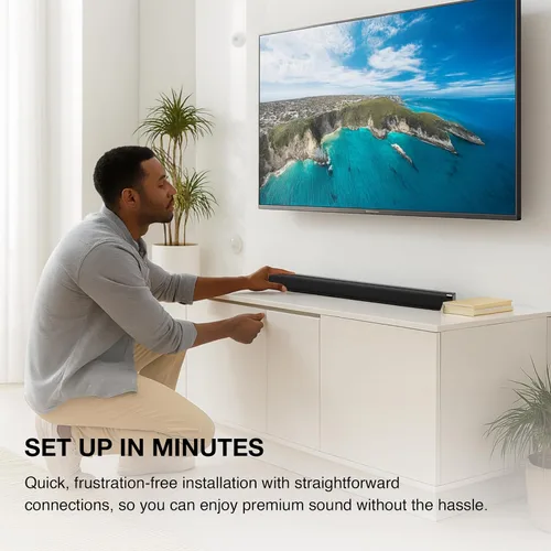 Miniatura 10 de iLive ITBSW222B Barra de sonido Bluetooth de 32 pulgadas con subwoofer inalámbrico
