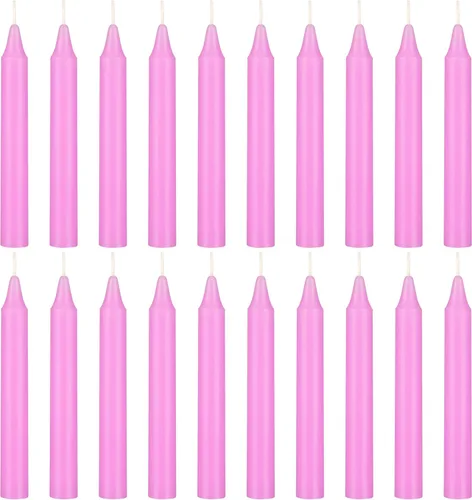 Miniatura 56 de SRG 40 mini velas cónicas color azul claro sin perfume, 4 pulgadas de alto x 1/2 pulgada de diámetro, ideal para lanzar campanadas, rituales