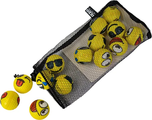 Miniatura 5 de Izzo Golf Tru Spin - Pelotas de práctica de espuma con opción de shagger/juego de práctica