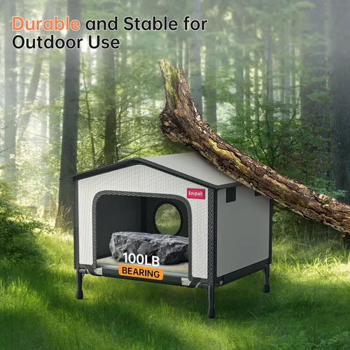 Miniatura 6 de SOVPAI - Casa para gatos al aire libre, casa impermeable para gatos callejeros, adecuada para gatos de exteriores/interiores, fácil de montar