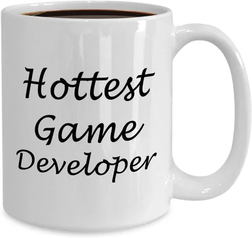 Miniatura 2 de Funny Gifts for Hottest Game Developer Designer Mug Coffee Cup Tea Large 15oz Ceramic White - Video Gaming Design Dev Team Development Cute Gag Idea