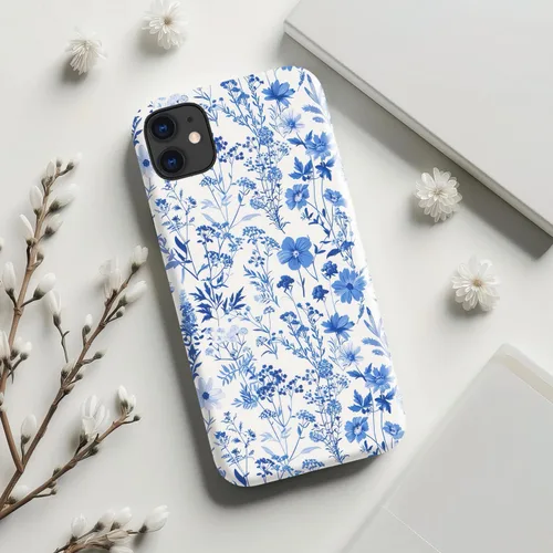 Miniatura 4 de Funda para iPhone 12 Mini, compatible con carga inalámbrica, protección de doble capa con elegante diseño de flores silvestres, silicona suave +