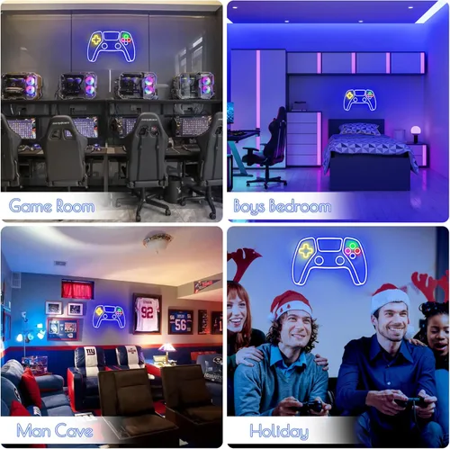 Miniatura 7 de Señal de Neón de Juego de Kavaas, Señal de Neón de Controlador para Decoración de Sala de Juegos - Señal de Neón de Juego para Decoración