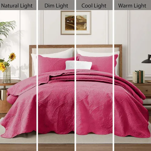 Miniatura 145 de MOONLIGHT20015 Edredón tamaño King (106 x 96 pulgadas) con 2 fundas de almohada (20 x 36 + 2 pulgadas) para todas las estaciones, juego de cama Azul