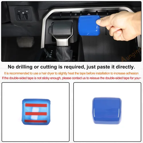 Miniatura 5 de Aunginsy Cubierta de freno de mano para palanca de cambios de automóvil, compatible con Toyota Tundra 2022+, Sequoia 2023+ y Tacoma 2024+, perilla