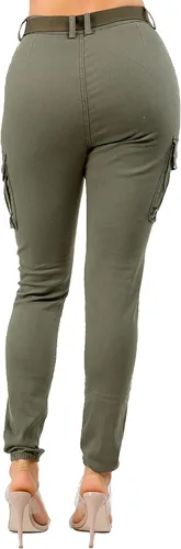 Miniatura 2 de TwiinSisters - Pantalones de deporte para mujer con cinturón a juego, talla S a 3X