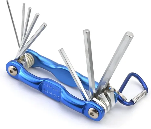 Miniatura 9 de Utoolmart Juego de llaves hexagonales, llave hexagonal métrica 8 en 1, llave combinada plegable para herramienta de reparación