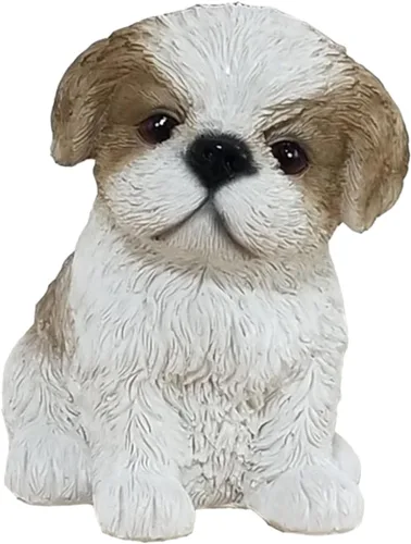 Adorable figura de resina en forma de perro, linda estatua de cachorro para decoración del hogar para decoración de jardín y detalles de fiesta de