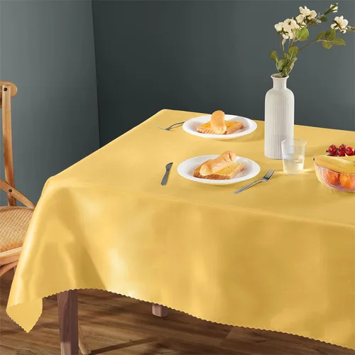 Miniatura 7 de Homiest 1 paquete de mantel de satén de 60 x 84 pulgadas, mantel dorado brillante, mantel rectangular sedoso, manteles de satén para boda