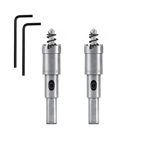 Miniatura 9 de Juego de sierra de carburo de 1 3/4 pulgadas y 1.772 in para taladro de taladro de metal con broca piloto para hojas de acero inoxidable, tubos