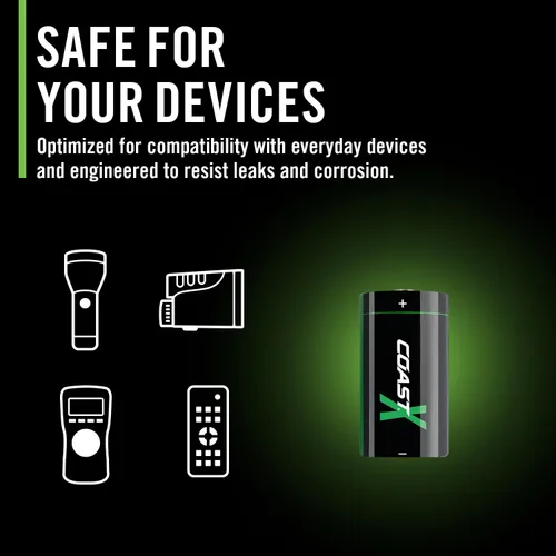 Miniatura 4 de Coast ZX - Baterías recargables CR123 USB-C, ZITHION-X, iones de litio de 1.5 V 1100 mAh, larga duración, se carga menos de 3 horas, cable de carga