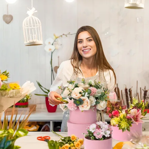 Miniatura 7 de Tenceur 8 cajas de regalo redondas con tapas, cintas para arreglos, 4 tamaños surtidos, cajas de regalo de terciopelo para flores, regalos, bodas