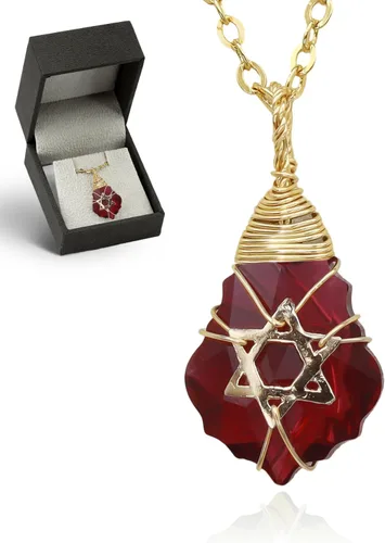 Miniatura 13 de Collar de estrella de David para mujeres y hombres, collar de estrella judía relleno de oro de 14 quilates, collar de Israel