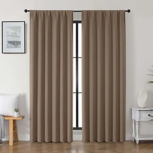 Miniatura 89 de Gwine Cortinas opacas para dormitorio, 54 pulgadas de largo, paneles de cortina de ventana con aislamiento térmico y reducción de ruido, cortinas
