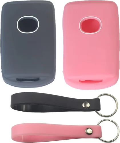 Miniatura 11 de 2 fundas para llavero de 3/4 botones compatibles con Mazda, Negro con blanco y negro con azul, Pequeño