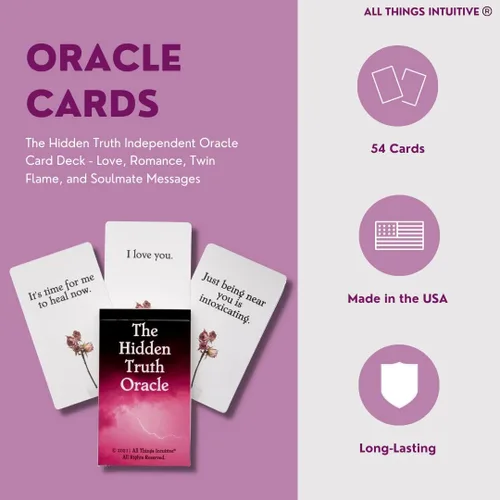 Miniatura 5 de All Things Intuitive The Hidden Truth Oracle - Mensajes para relaciones en desafío, 54 tarjetas, Indie, Cartulina premium - Hecho en Estados Unidos
