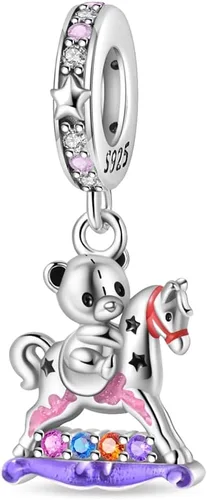 Miniatura 213 de KUNSIR Los abalorios se adaptan a pulseras Pandora para mujer, plata de ley 925, cuentas colgantes de joyería para niñas, dijes de feliz cumpleaños