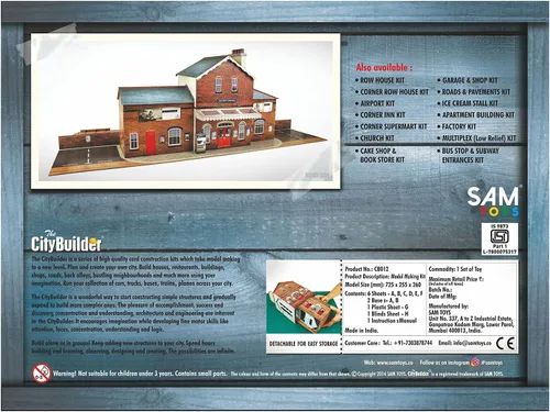 Miniatura 4 de The CityBuilder Kit de fabricación de modelos de cartón para estación de ferrocarril - O Scale Model Railroad Building