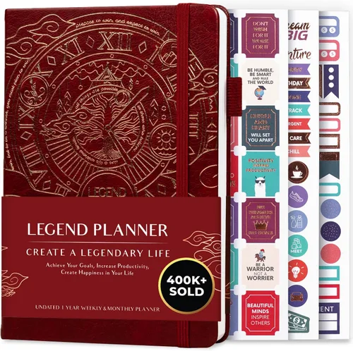 Miniatura 19 de Planificador Legend – planificador de vida semanal y mensual sin fecha para alcanzar tus objetivos y vivir feliz. Cuaderno organizador, diario