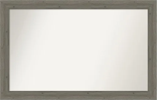 Miniatura 163 de Amanti Art Espejo de pared personalizado no biselado (24.5 x 24.5 pulgadas), marco gris marrón alta, varios tamaños personalizados, espejo de baño