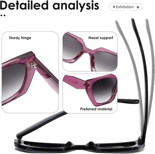 Miniatura 6 de kimorn Gafas de sol para mujeres y hombres de moda retro gafas de sol de moda K1354