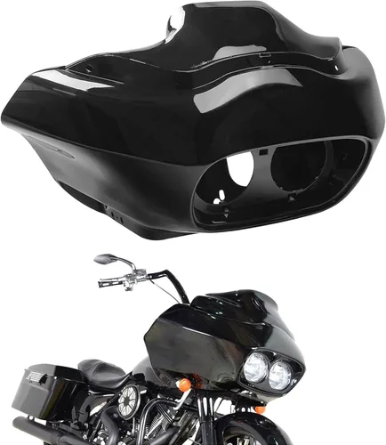 Carenado delantero negro vivo interior y exterior para Harley Road Glide 1998-2013 Road Glide CVO 2009-2013 Custom FLTRX 2010-2013 Ultra FLTRU