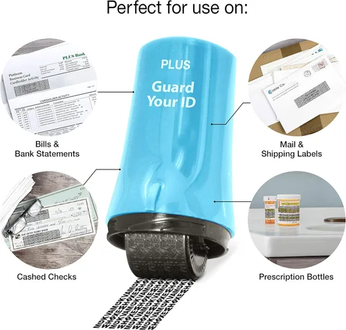 Miniatura 4 de Guard Your ID Advanced 2.0 Roller Paquete de 3 para Protección contra Robo de Identidad, Kit de Sellos de Seguridad Confidenciales de Colores Xtra