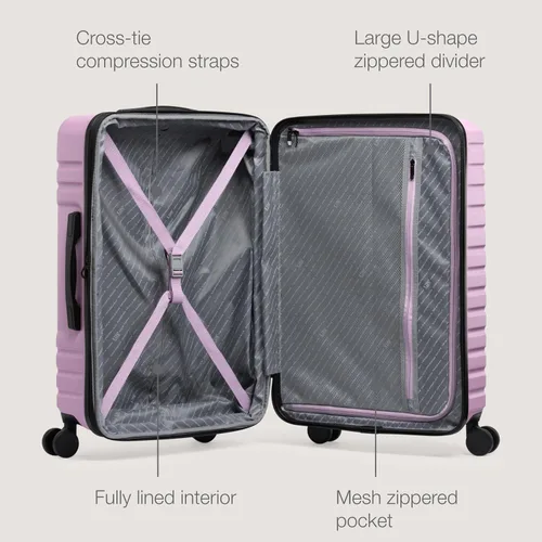 Miniatura 2 de U.S. Traveler Boren - Maleta de viaje de policarbonato resistente con 8 ruedas giratorias, asa de aluminio