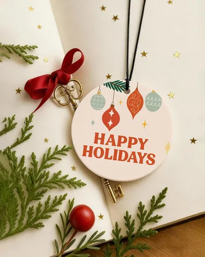 Miniatura 5 de Ambientador de aire bohemio de Navidad para automóvil, 4 piezas, feliz y brillante, Navidad, Papá Noel, ambientador colgante para autos, armario