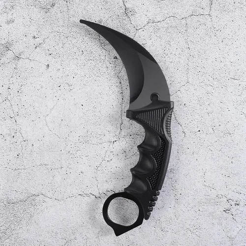 Miniatura 3 de Karambit - Cuchillo táctico de hoja fija, 2 piezas de acero inoxidable para exteriores, cuchillo de caza con funda y cable, adecuado