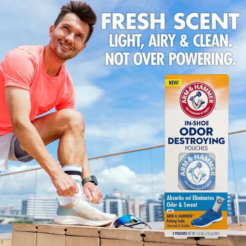 Miniatura 5 de Arm & Hammer Bolsas que destruyen olores en el zapato, inserto desodorante de zapatos para reducir el olor y absorber la humedad, eliminador
