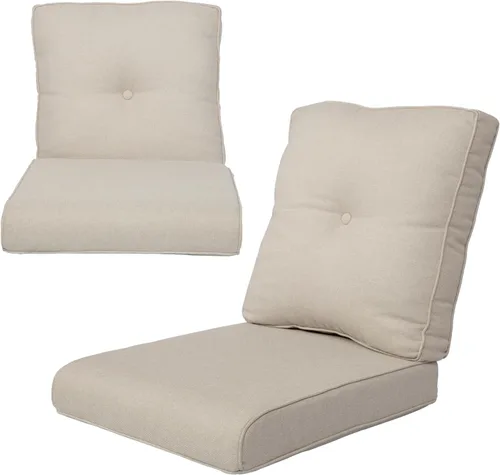 Miniatura 60 de Rilyson Cojines de patio para muebles de exterior, 22 x 24 pulgadas, respaldo alto y asiento profundo, cojín de exterior para sillas de patio, sofá