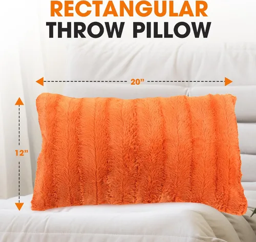 Miniatura 5 de Cheer Collection Almohadas decorativas de otoño para sofá, juego de 2 almohadas de piel sintética para sofá, acogedoras almohadas de otoño para sala