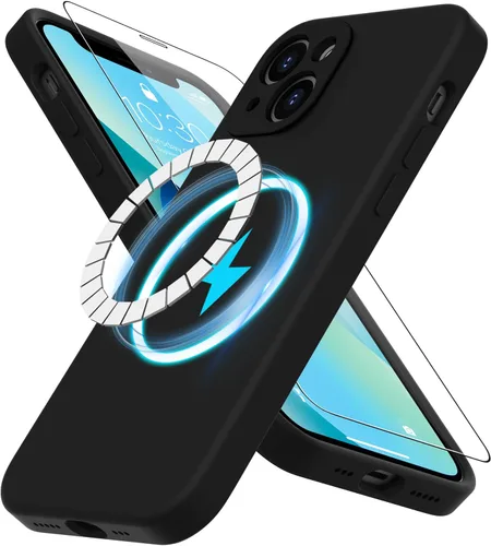 Miniatura 68 de DEENAKIN Funda magnética de silicona para iPhone 12 Pro con protector de pantalla, compatible con MagSafe, protección de cámara, funda protectora