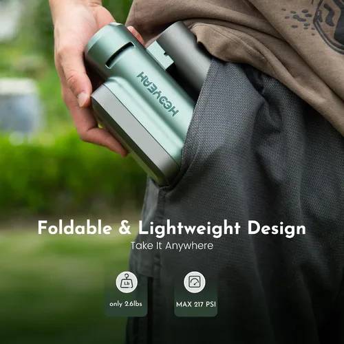 Miniatura 4 de Hooyeah Lavadora a presión inalámbrica portátil, rociador de agua de mano alimentado por batería de litio, máximo 217 PSI, boquilla 5 en 1 y olla