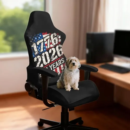 Miniatura 2 de Fundas para silla de videojuegos de 250 aniversario, 4 piezas, cómodas, ergonómicas, para oficina, fundas giratorias de poliéster, decoración