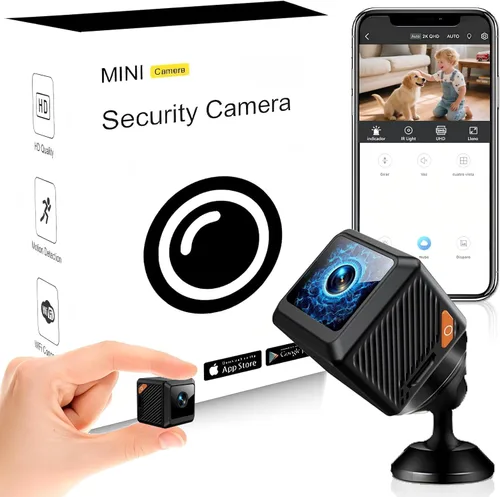 Mini cámara oculta, WiFi inalámbrica/sin WiFi niñera de seguridad con fuerte absorción, detección de movimiento, visión nocturna, almacenamiento en